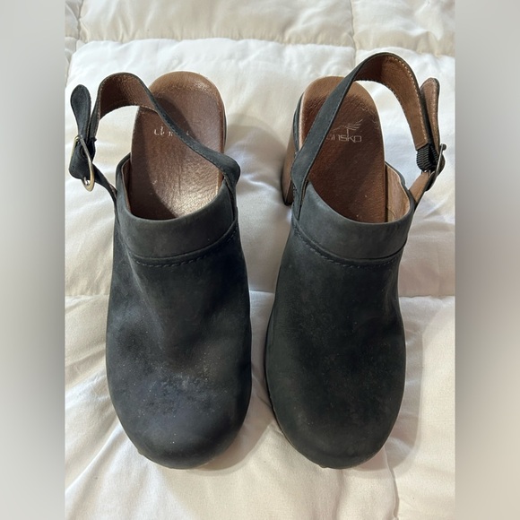 Dansko Delle Suede Slingback Platform Clog Sandal Black 41EU 10.5-11US - Picture 8 of 8